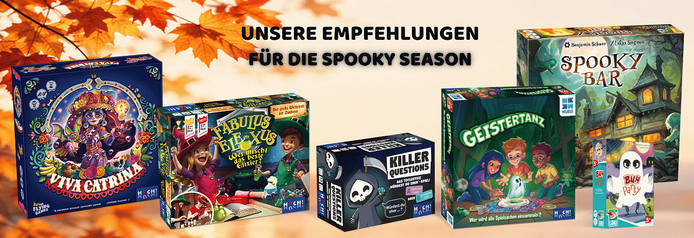 Empfehlungen für die Spooky Season: Viva Catrina, Fabulus Elexus, Killer Questions, Buh Party, Geistertanz, Spooky Bar